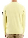 Men's Wappen Patch Round Neck Knit Top Yellow - STONE ISLAND - BALAAN 4