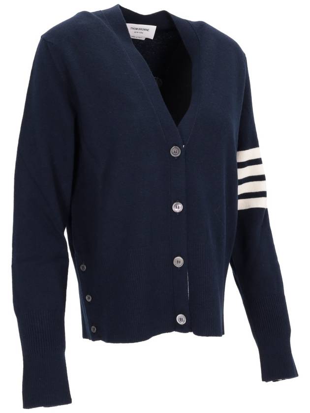 Intarsia Classic Cardigan Navy - THOM BROWNE - BALAAN 4