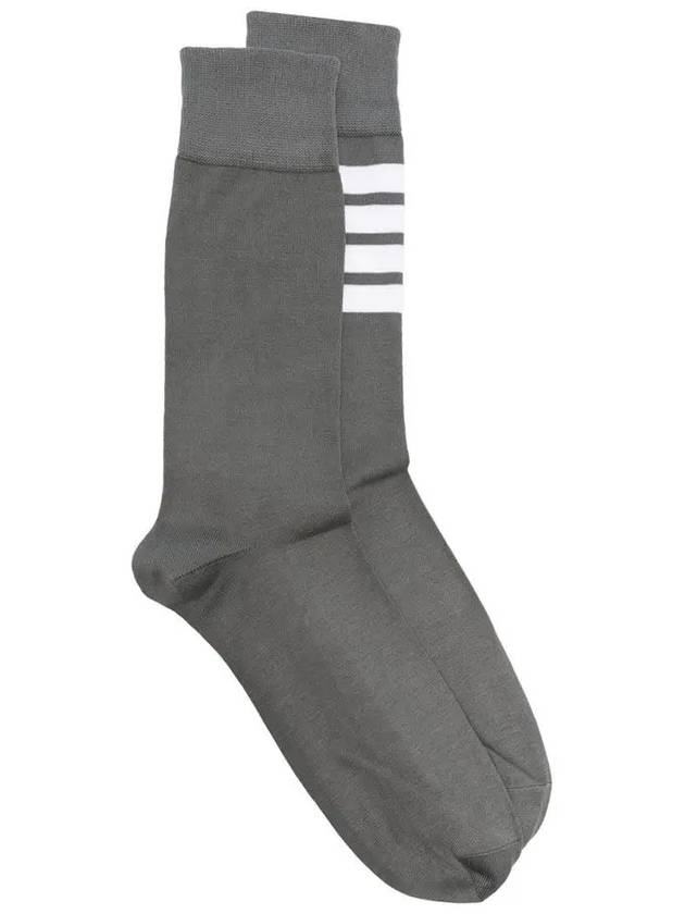 Men's Diagonal Light Weight Midi Socks Dark Grey - THOM BROWNE - BALAAN 3