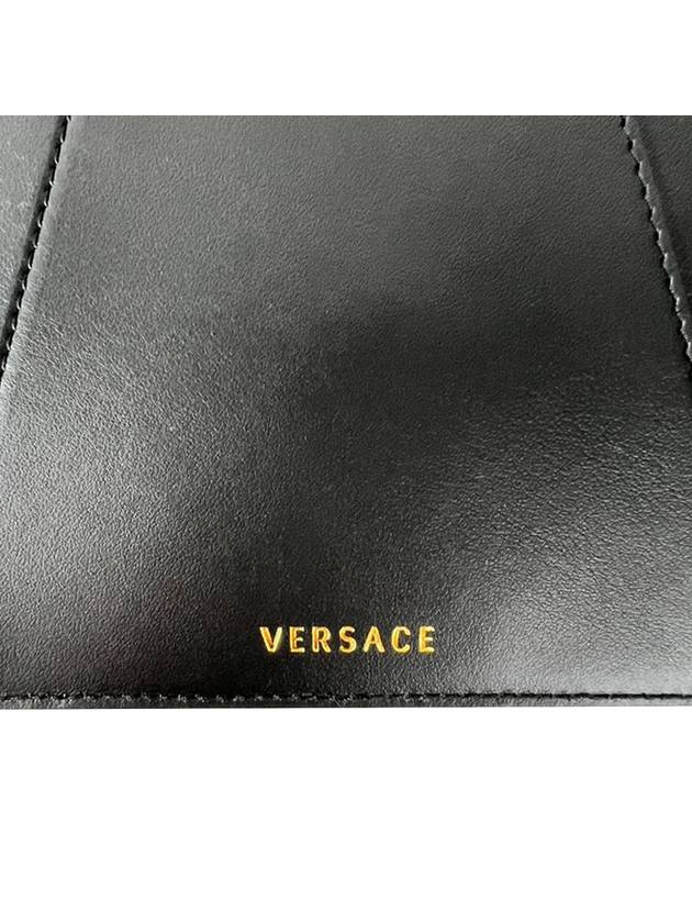 Mini Leather Clutch Bag Black - VERSACE - BALAAN 7