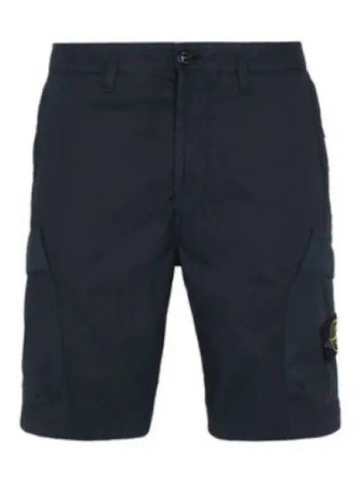 Light Stretch Cotton Bermuda Regular Fit Shorts Navy - STONE ISLAND - BALAAN 2