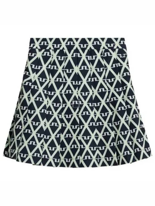 Golf Adina Print Skirt Geo JL Navy - J.LINDEBERG - BALAAN 2