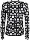 22FW OTTAVO cat pattern cardigan black 63461129 008 - MAX MARA - BALAAN 4