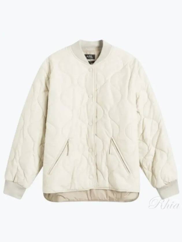 Camilla Logo Patch Quilted Jacket Ivory - A.P.C. - BALAAN 2