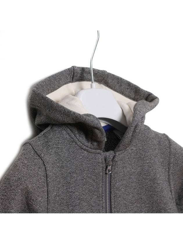 EKD embroidered hooded zipup 8078319 CHARCOAL GRAY MELANGE 24S - BURBERRY - BALAAN 4