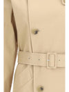 Greta Double Breasted Cotton Trench Coat Beige - A.P.C. - BALAAN 4