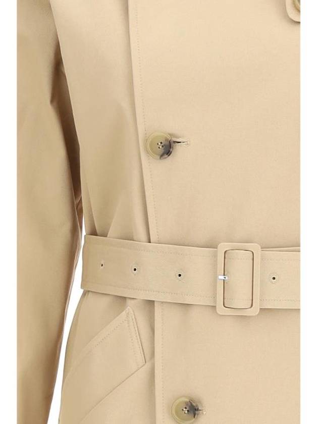 Greta Double Breasted Cotton Trench Coat Beige - A.P.C. - BALAAN 4