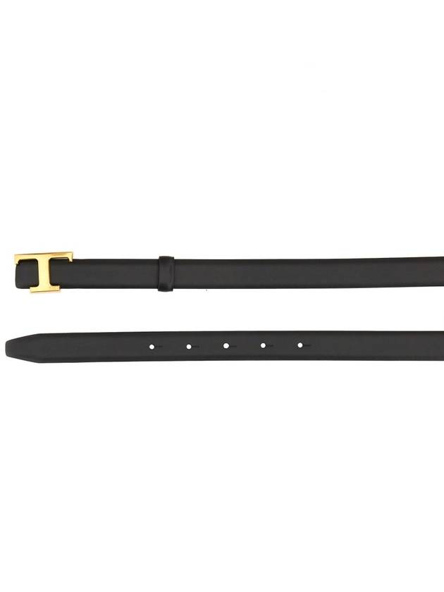 T Timeless Leather Belt Black - TOD'S - BALAAN 3