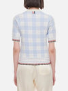 Thom Browne Women's Hairline Check Merino Wool Short Sleeve T-Shirt - THOM BROWNE - BALAAN 4