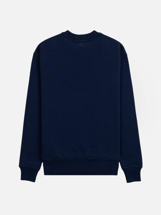 Small Heart Logo Sweatshirt Navy - AMI - BALAAN 3