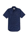 Men's Logo Classic Short Sleeve Shirt Navy - VIVIENNE WESTWOOD - BALAAN 1