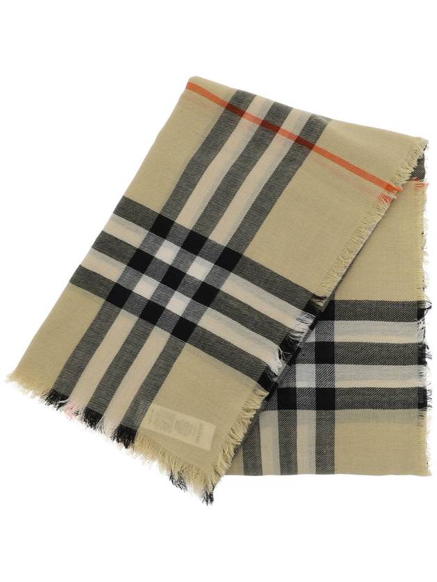 Vintage Check Wool Scarf Beige - BURBERRY - BALAAN 4