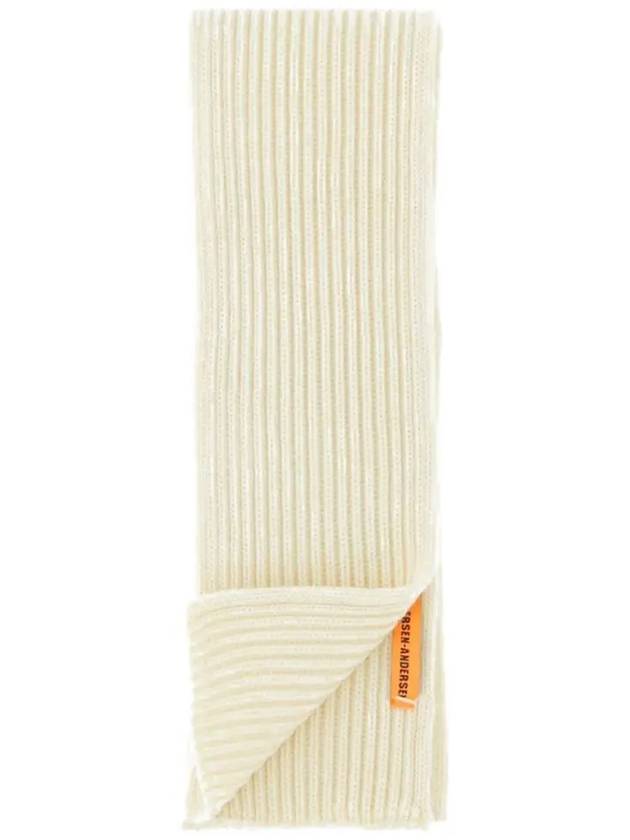 Ribbed Wool Muffler Off White WIDE SCARF OFF WHITE - ANDERSEN-ANDERSEN - BALAAN 3