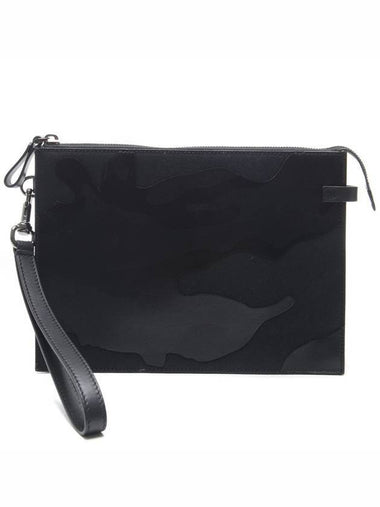 Camouflage Clutch Bag Black - VALENTINO - BALAAN 1