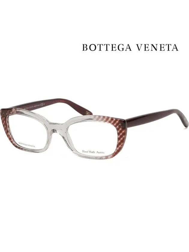 Glasses frame BV236 SK4 twotone transparent horn frame - BOTTEGA VENETA - BALAAN 1