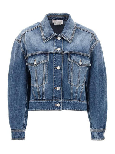 24 ss Denim Cocoon Jacket 775898 QMABJ 4109 B0230972150 - ALEXANDER MCQUEEN - BALAAN 1