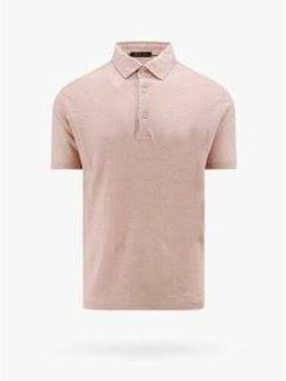 Linen Polo Shirt Pink - LORO PIANA - BALAAN 2