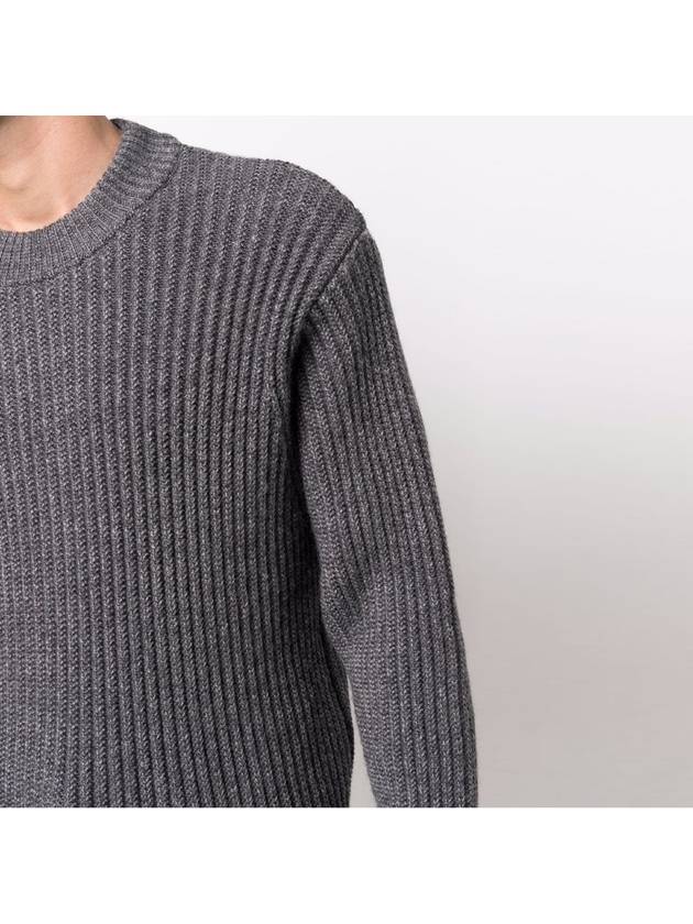 Wool Knit Top Grey - AMI - BALAAN 5