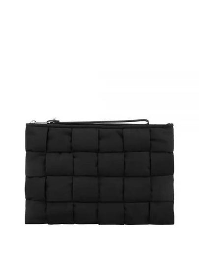 Cassette Small Flat Clutch Bag Black - BOTTEGA VENETA - BALAAN 2