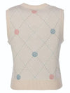 Flee diamond pattern knit vest MK3SV020BEG - P_LABEL - BALAAN 7