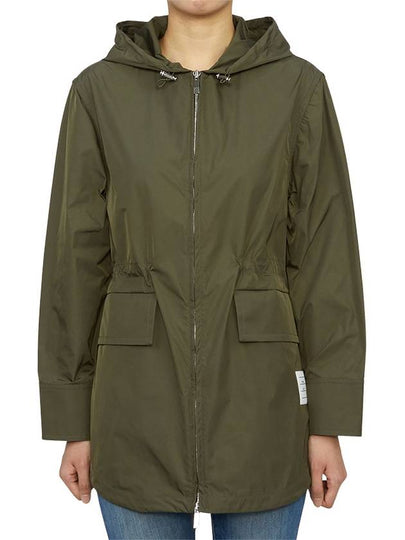 Fishtail Hem Drawstring Hooded Parka Olive Green - THOM BROWNE - BALAAN 2