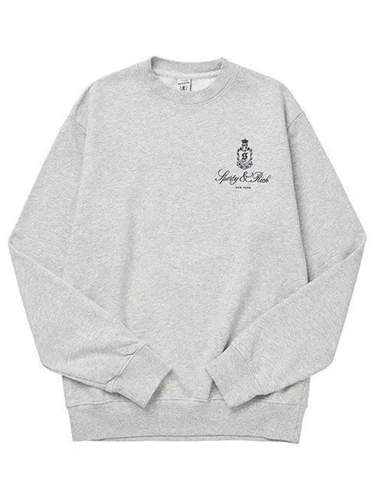 Vendome Crew Neck Cotton Sweatshirt Grey - SPORTY & RICH - BALAAN 2