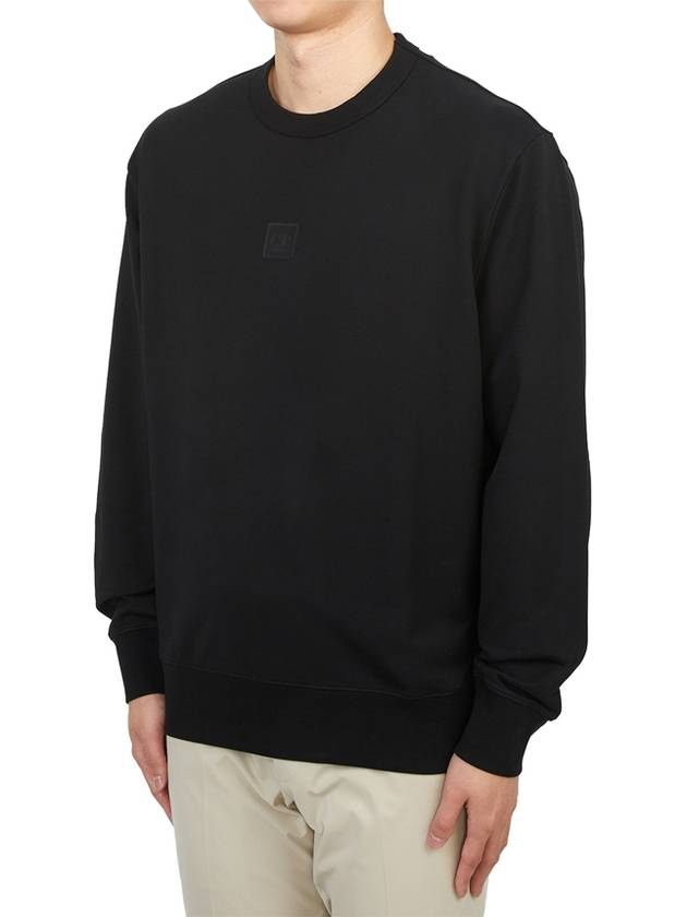 Stretch Fleece Crew Neck Sweatshirt Black - CP COMPANY - BALAAN 3