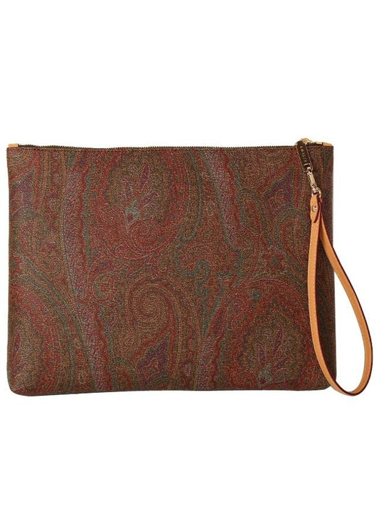 Paisley Strap Pouch Clutch Bag Brown - ETRO - BALAAN 2