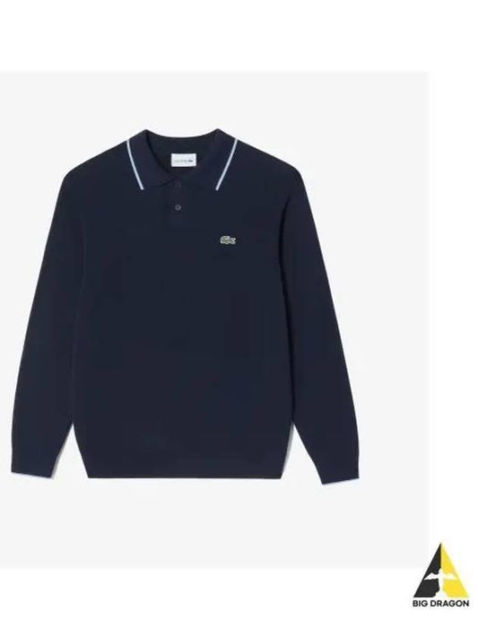 Men s Basic Polo Sweater Dark Navy - LACOSTE - BALAAN 1