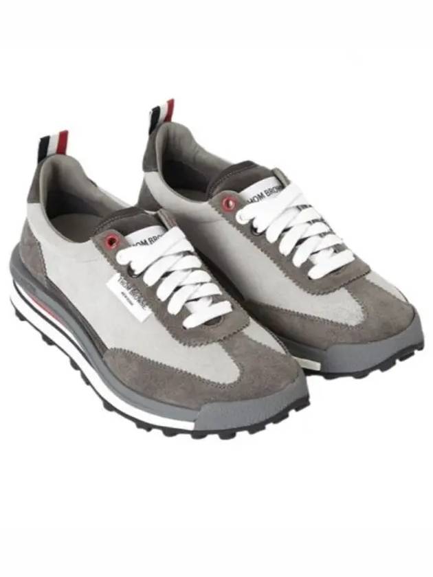 Suede Tech Runner Low Top Sneakers Grey - THOM BROWNE - BALAAN 2