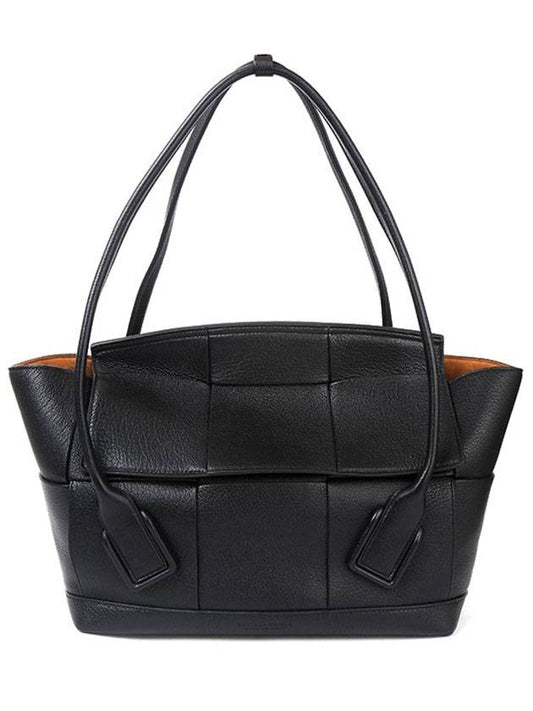 Arco Medium Tote Bag Black - BOTTEGA VENETA - BALAAN.