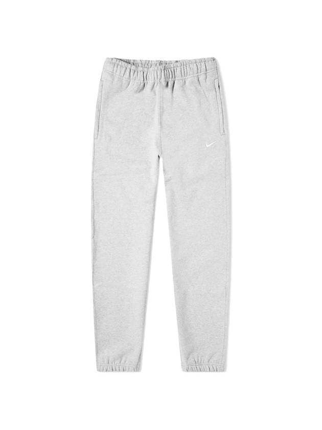 Men's Solo Swoosh Fleece Track Pants Grey - NIKE - BALAAN 1