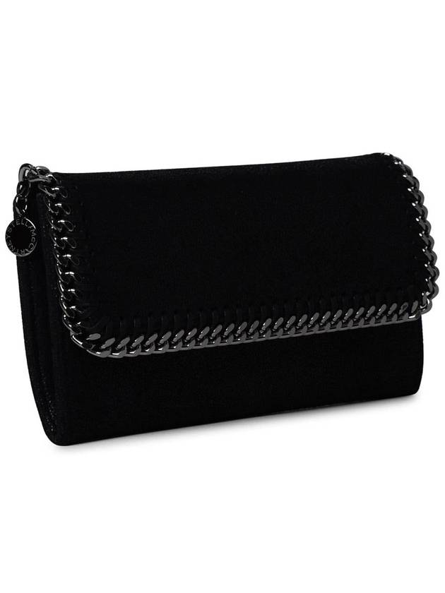 silver Falabella Continental long wallet black - STELLA MCCARTNEY - BALAAN 3