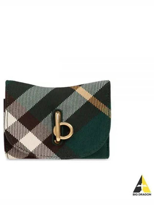 Rocking Horse Check Half Wallet Green - BURBERRY - BALAAN 2