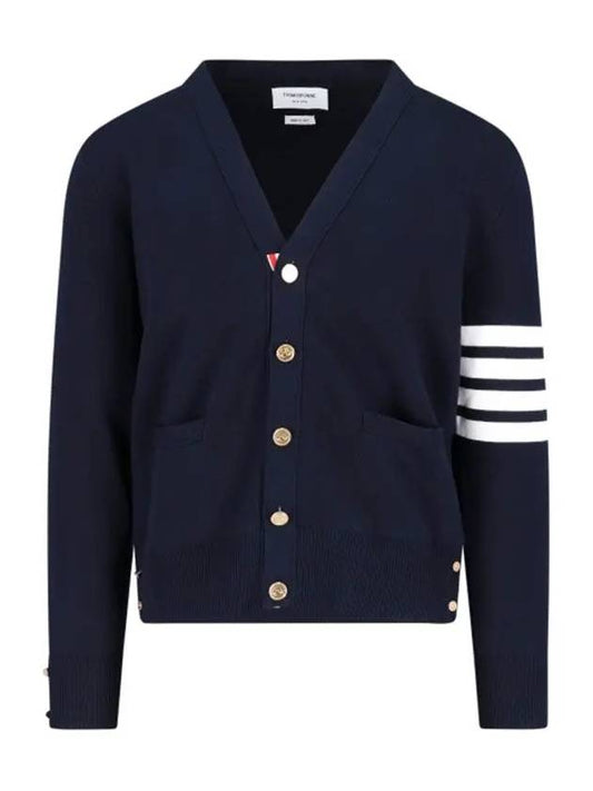 Milano Stitch 4 Bar Cardigan Navy - THOM BROWNE - BALAAN 2