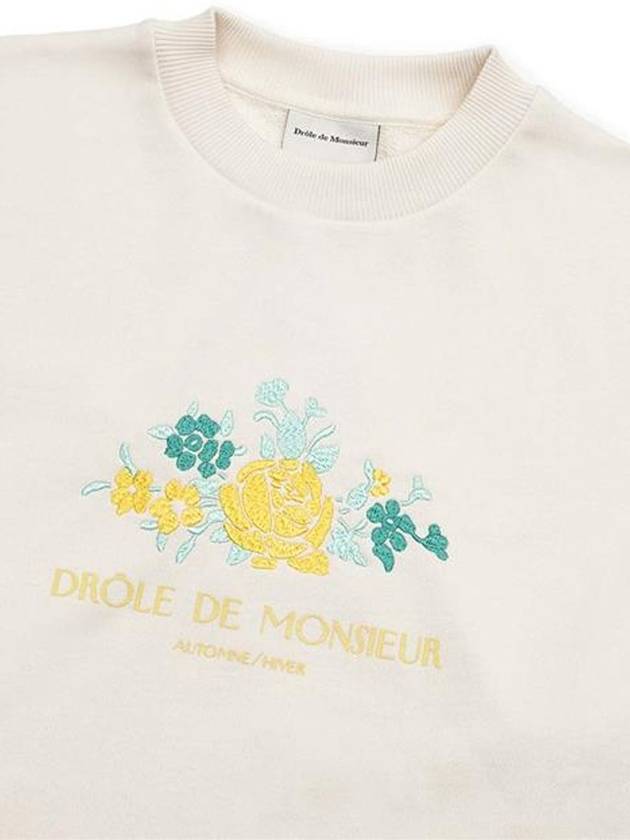 Drold Monsieur Fleur Sweatshirt SW107 CO001 CM - DROLE DE MONSIEUR - BALAAN 4