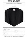 Acne BI0084 900 Classic Fit Side Tab Sweatshirt Sweatshirt Black Men's Sweatshirt TJ - ACNE STUDIOS - BALAAN 2