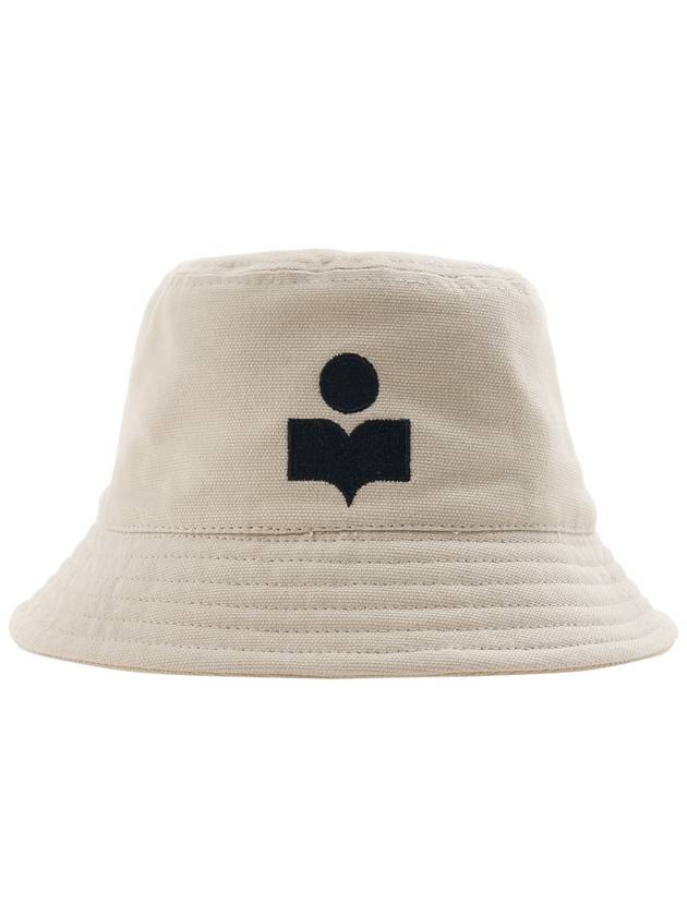 Haley Embroidered Logo Bucket Hat Ivory - ISABEL MARANT - BALAAN 3
