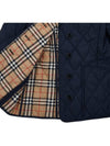 Women's Diamond Quilted Thermoregulated Check Jacket Midnight - BURBERRY - BALAAN 7