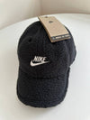 Club Embroidered Logo Fake Shearling Ball Cap Black - NIKE - BALAAN 3