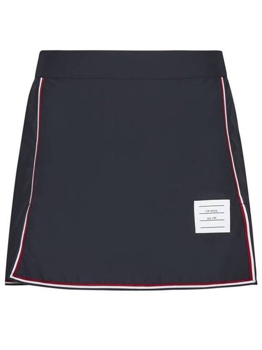 Women's Military Ripstop Framing Mini A-Line Skirt Navy - THOM BROWNE - BALAAN 1
