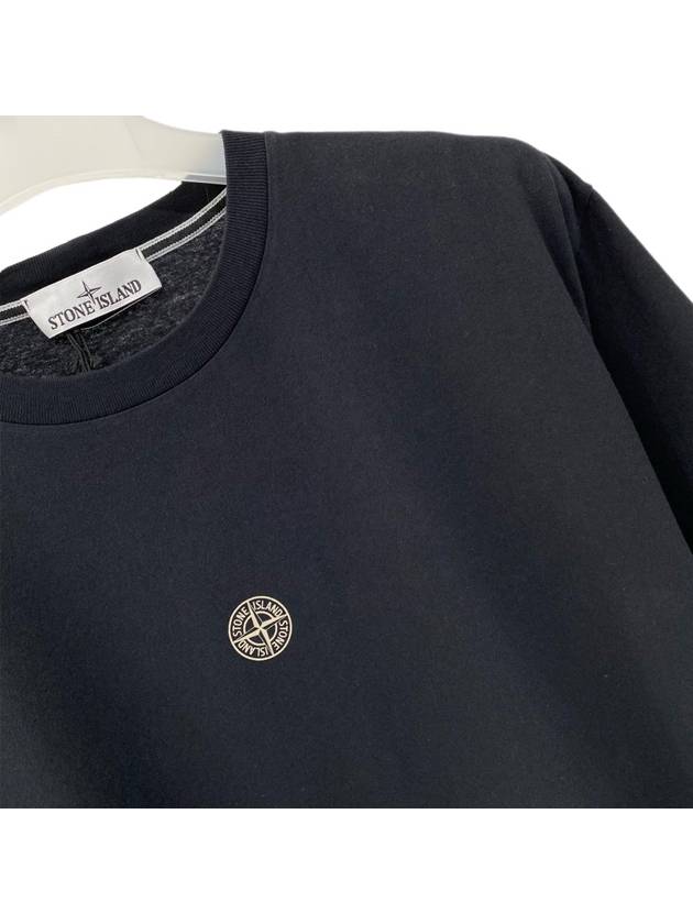 Garment Dyed Lettering One Print Cotton Jersey Short Sleeve T-Shirt Black - STONE ISLAND - BALAAN 4