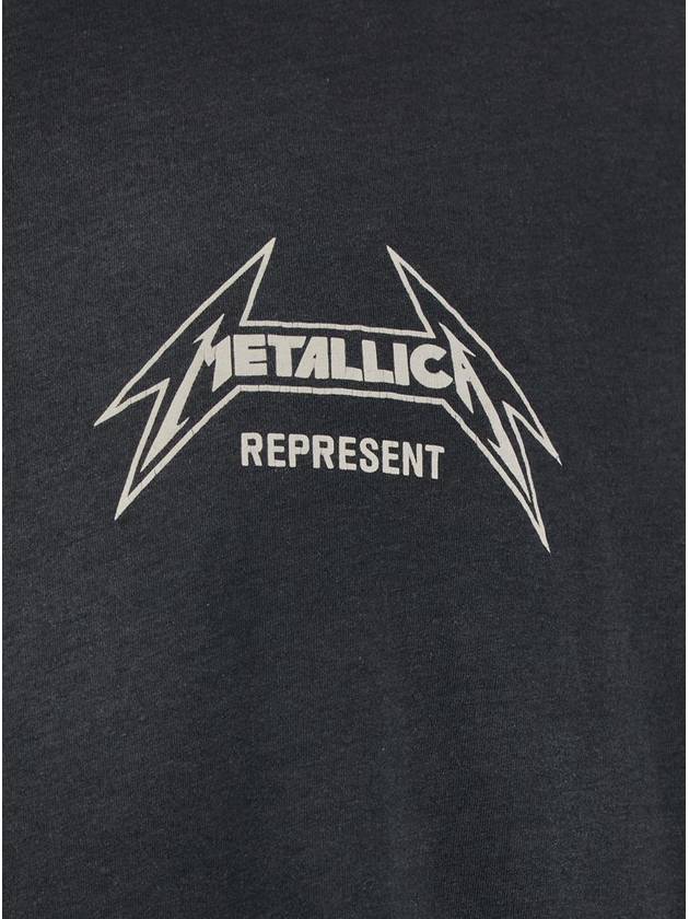 '40 Year Anniversary Represent X Metallica' Black T-Shirt With Front And Back Logo Print In Cotton Blend Man - REPRESENT - BALAAN 3