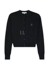 Bold Fox Head Patch Regular Cardigan Black - MAISON KITSUNE - BALAAN 2