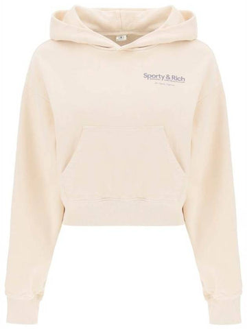 Hooded Sweatshirt HO851 Free CREAM FADED LILAC - SPORTY & RICH - BALAAN 1