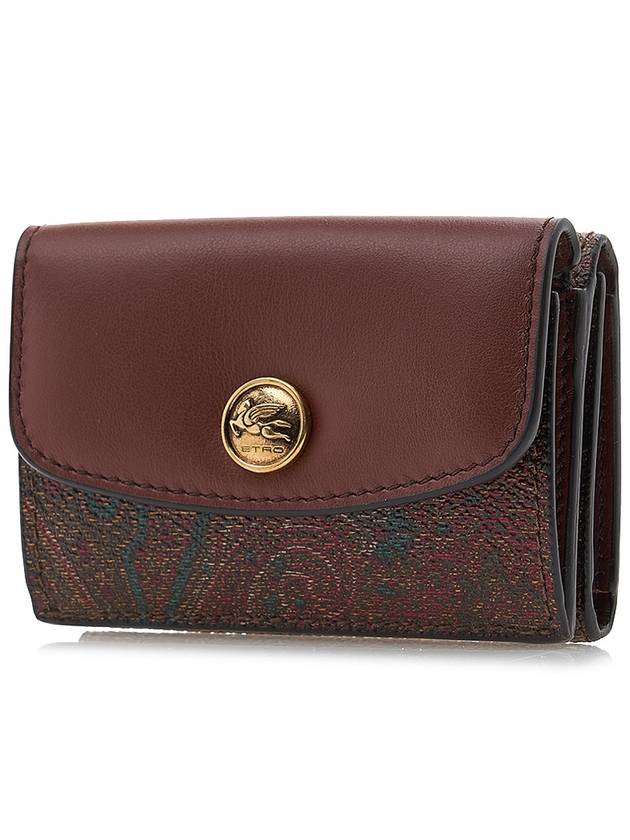 Paisley Compact Half Wallet Brown - ETRO - BALAAN 3