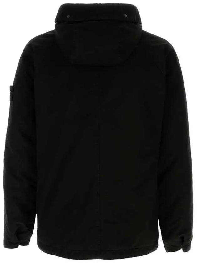 Logo David TC Down Hooded Jacket Black - STONE ISLAND - BALAAN 4