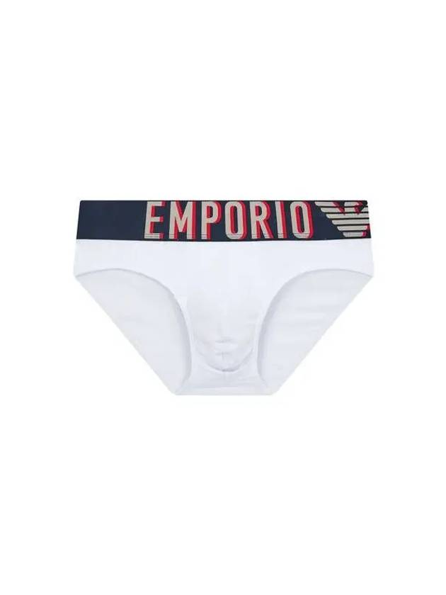 UNDERWEAR Men s Logo Band Point Briefs White - EMPORIO ARMANI - BALAAN 1