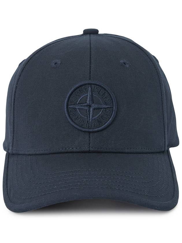 Kids Embroidery Logo Cotton Ball Cap Navy - STONE ISLAND - BALAAN 3