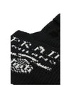 Logo Cashmere Balaclava Black - PRADA - BALAAN 5